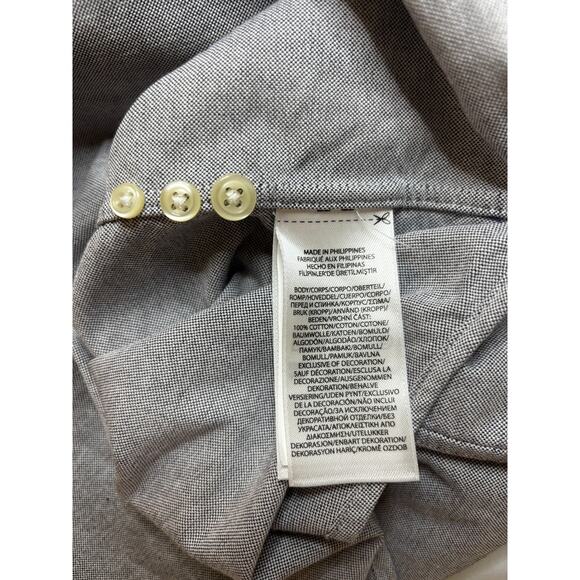 Ralph Lauren Knit Oxford Shirt Men's 2XB Big & Tall Gray Button Down Pony Logo - Picture 12 of 12